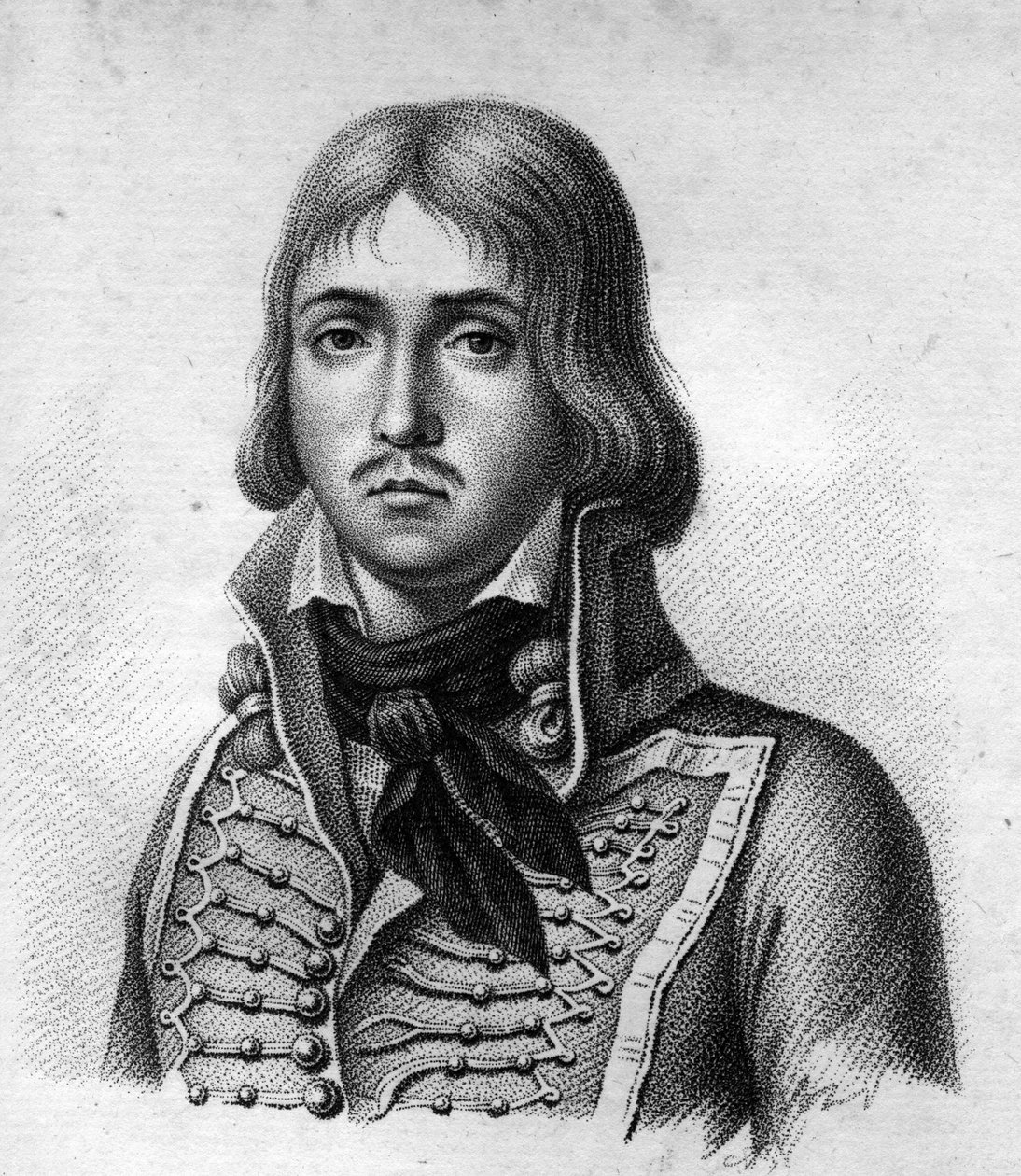 الجنرال Marceau.François Séverin Marceau Desgraviers General français (1769-1796). في "صور للجنرالات الفرنسيين بعد انتصارات وغزوات الفرنسيين". نقش بواسطة أمبرواز تارديو عام 1818. مجموعة ستيلا. بواسطة أمبرواز تارديو