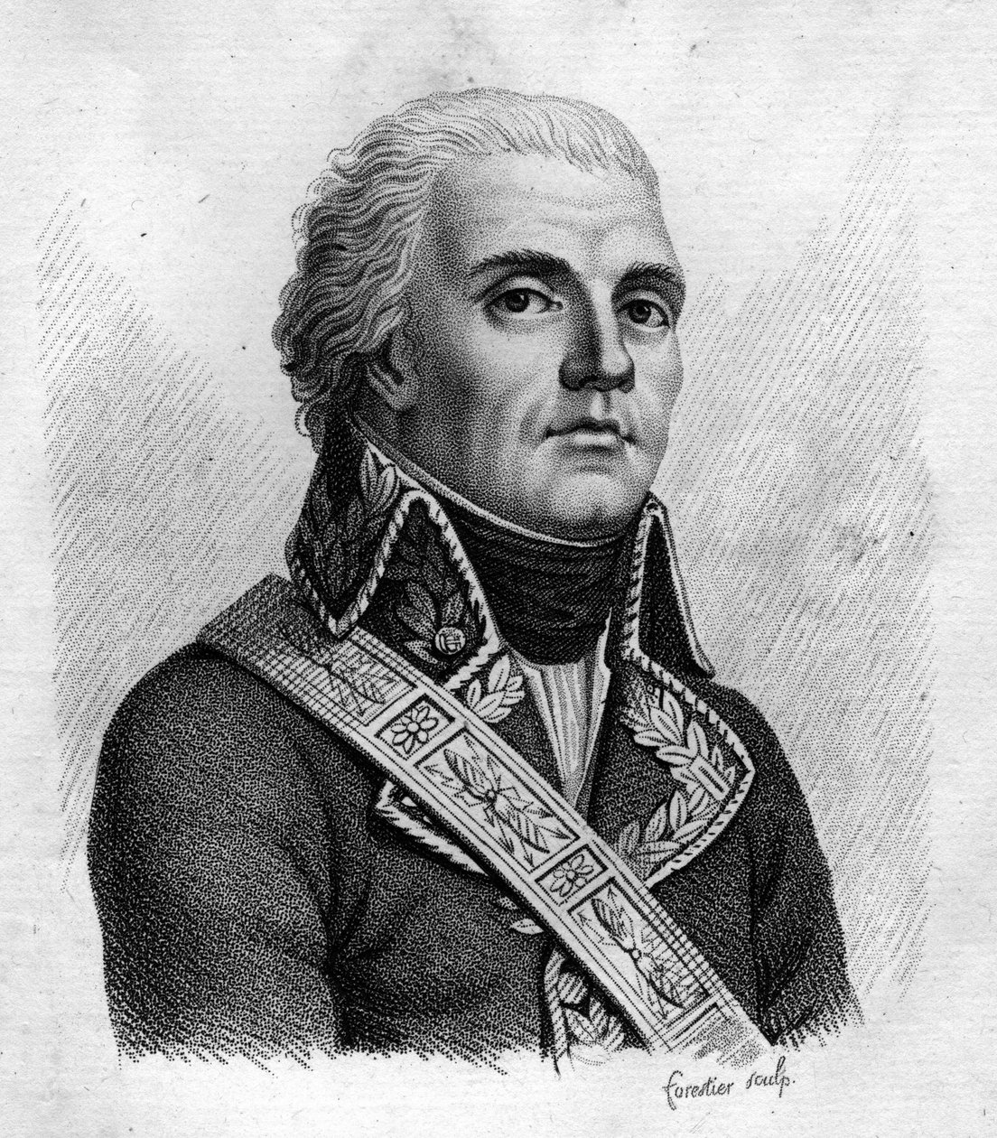 جاك دوجومييه. الجنرال الفرنسي (1738 إلى 1794). - في "صور للجنرالات الفرنسيين بعد انتصارات وغزوات الفرنسيين" ". نقش بواسطة أمبرواز تارديو عام 1818. مجموعة ستيلا. بواسطة أمبرواز تارديو