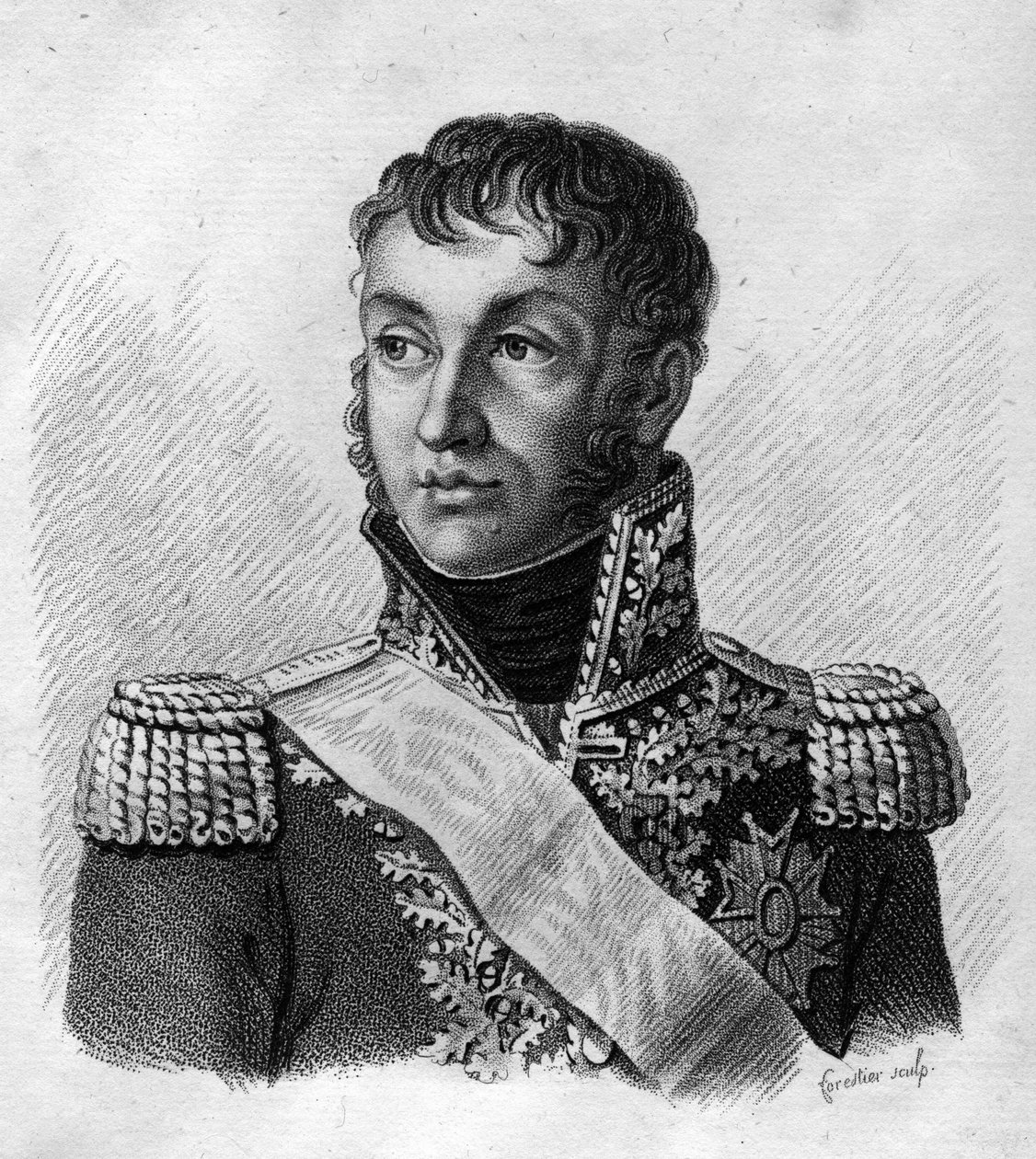 جان أندوش جونو (جان أندوش) (1771-1813) ، دوق أبرانتيس ، الجنرال الفرنسي في "صور للجنرالات الفرنسيين بعد انتصارات وغزوات الفرنسيين". نقش بواسطة أمبرواز تارديو عام 1818. مجموعة ستيلا. بواسطة أمبرواز تارديو