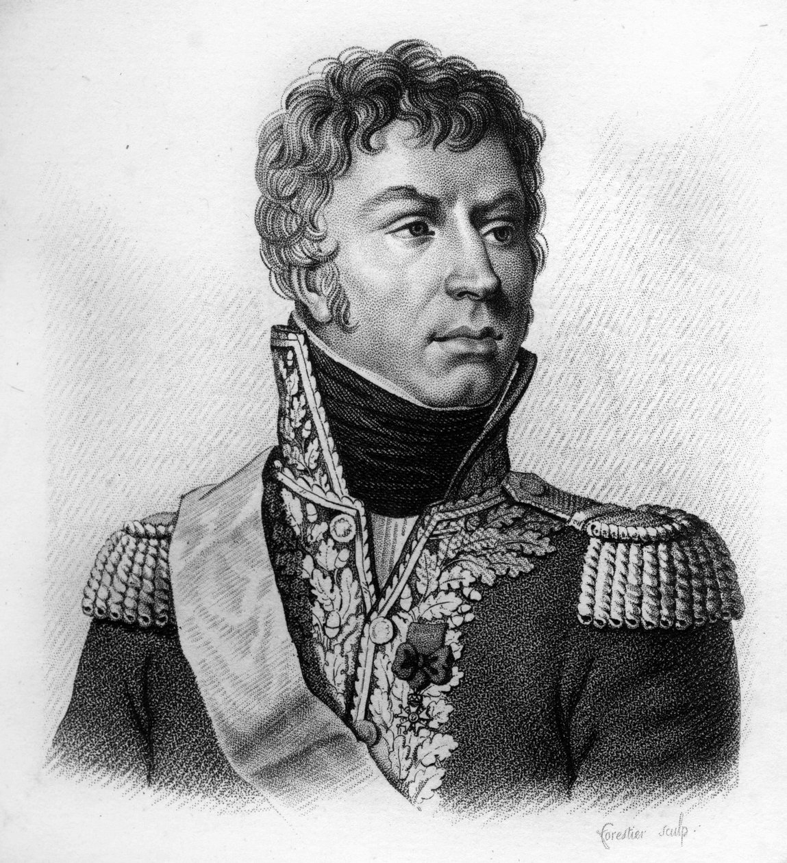 جان لويس إبينيزر راينير (1771-1814) - في "صور الجنرالات الفرنسيين تضم انتصارات وغزوات الفرنسيين". نقش بواسطة أمبرواز تارديو عام 1818. مجموعة ستيلا. بواسطة أمبرواز تارديو