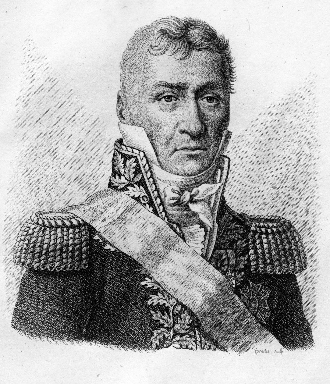 لويس فريانت (1758-1829) - في "" صور الجنرالات الفرنسيين بعد انتصارات وغزوات الفرنسيين "". نقش بواسطة أمبرواز تارديو عام 1818. مجموعة ستيلا. بواسطة أمبرواز تارديو