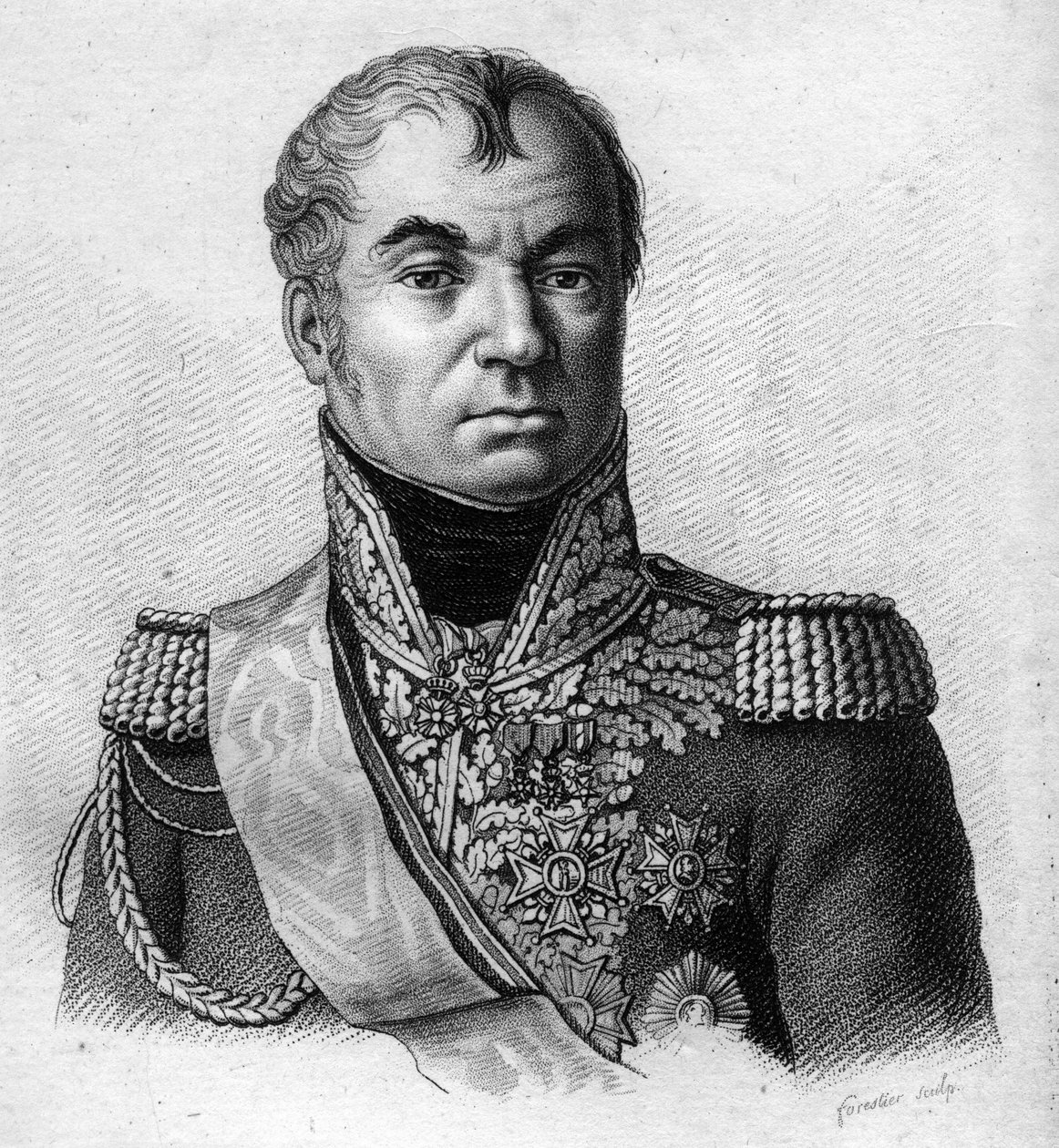 المشير Oudinot. نيكولا شارل أودينو ، دوق ريجيو ماريشال من فرنسا (1767-1847). في "" صور للجنرالات الفرنسيين بعد انتصارات وغزوات الفرنسيين "". نقش بواسطة أمبرواز تارديو عام 1818. مجموعة ستيلا. بواسطة أمبرواز تارديو