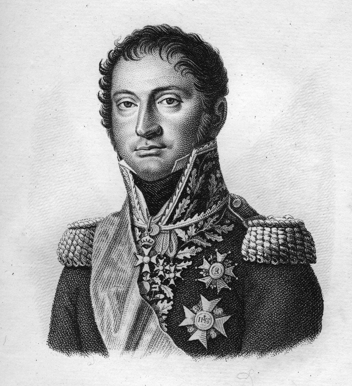 المارشال رايل. أونوريه تشارلز ، كونت رايل ماريشال من فرنسا (1775 إلى 1860). في "صور للجنرالات الفرنسيين بعد انتصارات وغزوات الفرنسيين" ". نقش بواسطة أمبرواز تارديو عام 1818. مجموعة ستيلا. بواسطة أمبرواز تارديو