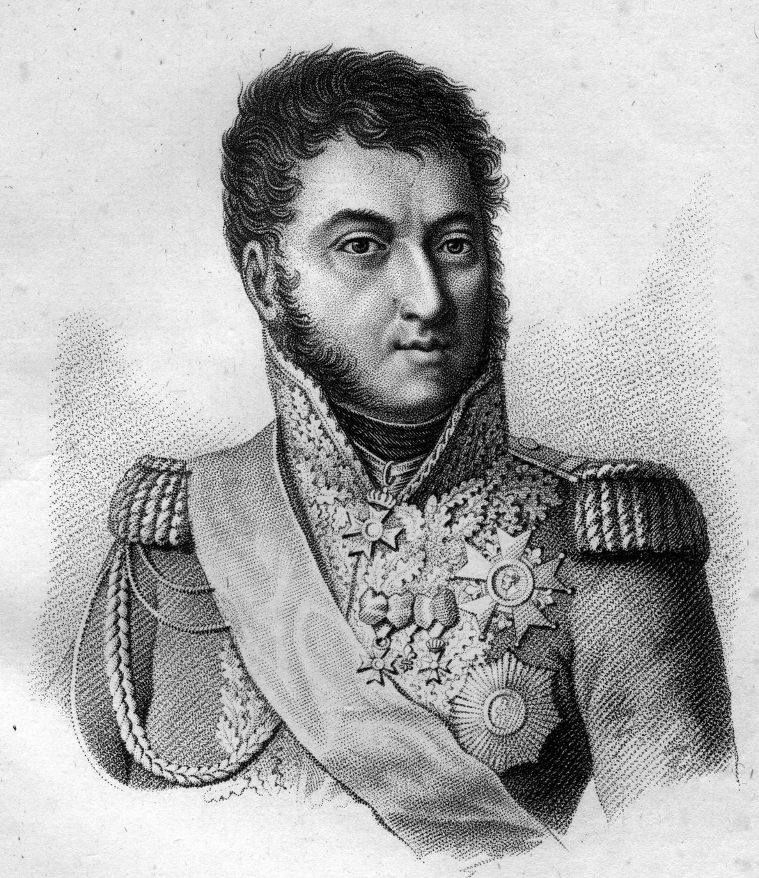 المارشال سوشيت. لويس غابرييل (لويس غابرييل) سوشيت (1770-1826) ، دوق ألبوفيرا ماريشال من فرنسا. في "صور الجنرالات الفرنسيين بعد انتصارات وفتوحات الفرنسيين" ". نقش بواسطة أمبرواز تارديو عام 1818. مجموعة ستيلا. بواسطة أمبرواز تارديو