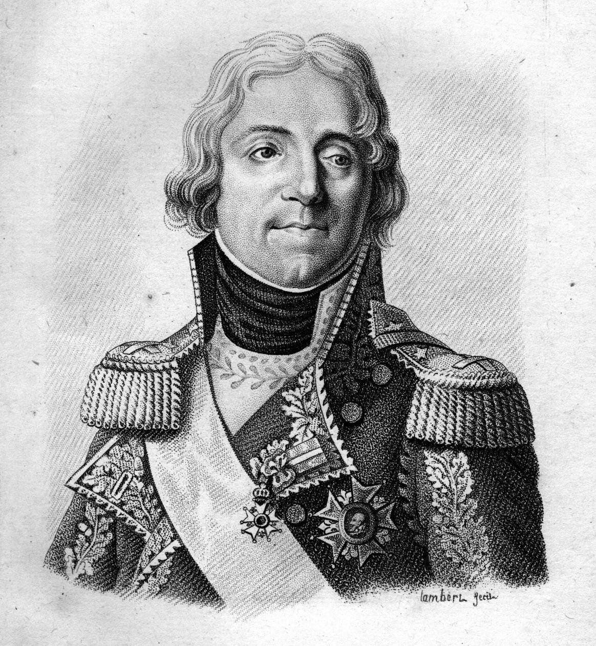 بيير رييل ، كونت ، ثم ماركيز دي بيورنونفيل مارشال من فرنسا (1752 إلى 1821) - في "صور الجنرالات الفرنسيين تضم انتصارات وغزوات الفرنسيين". نقش بواسطة أمبرواز تارديو عام 1818. مجموعة ستيلا. بواسطة أمبرواز تارديو