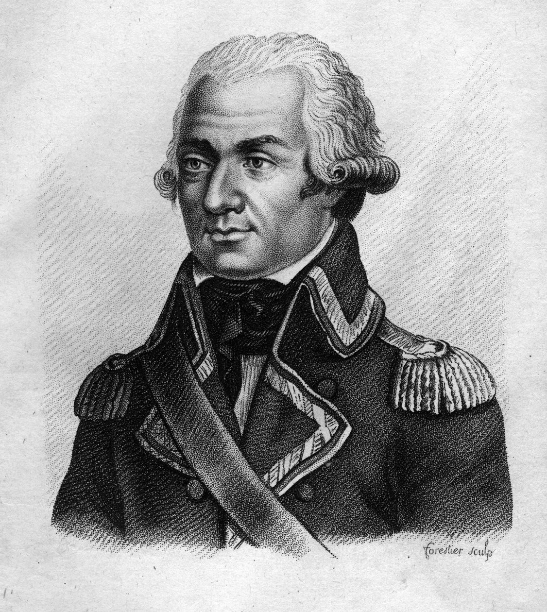صورة شخصية لشارل فرانسوا دو بيرير دي دوموريز (1739-1823) ، الجنرال الفرنسي. - في "صور الجنرالات الفرنسيين في جناح لفرانس وكونيت ديس فرانسيس" "نقشها أمبرواز تارديو في عام 1818. مجموعة ستيلا. بواسطة أمبرواز تارديو