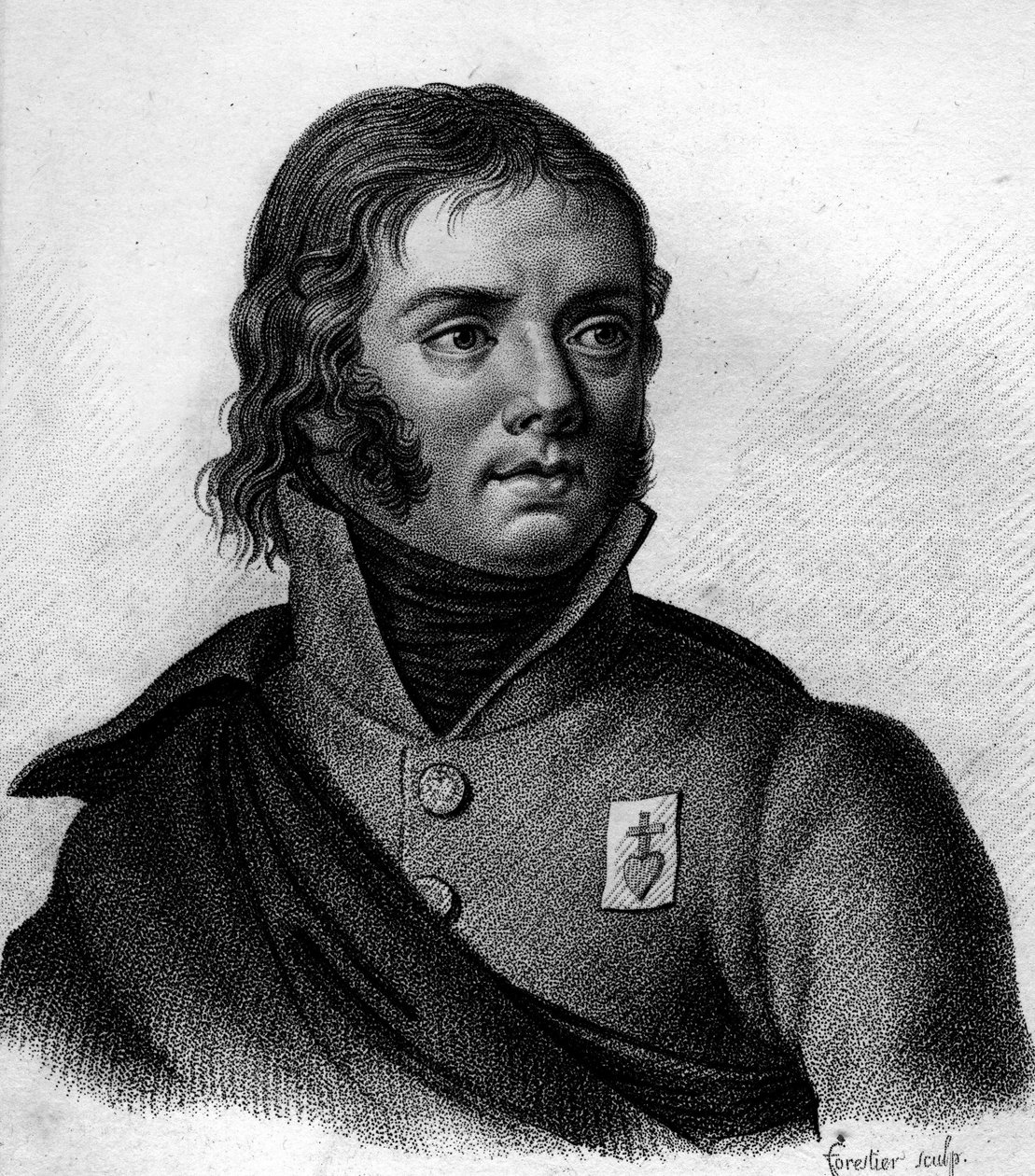 صورة تشارلز ملكيور آرثوس ، ماركيز دي بونشامب (1760-1793) بيع الجنرال - في "صور للجنرالات الفرنسيين بعد انتصارات وغزوات الفرنسيين". قبر أمبرواز تارديو عام 1818. مجموعة ستيلا. بواسطة أمبرواز تارديو
