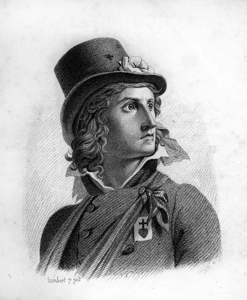 صورة هنري دو فيرجير ، كونت لاروشياكيلين (أو فيرغير دي لاروشياكيلين) (1772-1794). لديه شارة البائعين على صدره. - في "صور الجنرالات الفرنسيين بعد انتصارات وفتوحات الفرنسيين" ". منقوش بواسطة أمبرواز تارديو