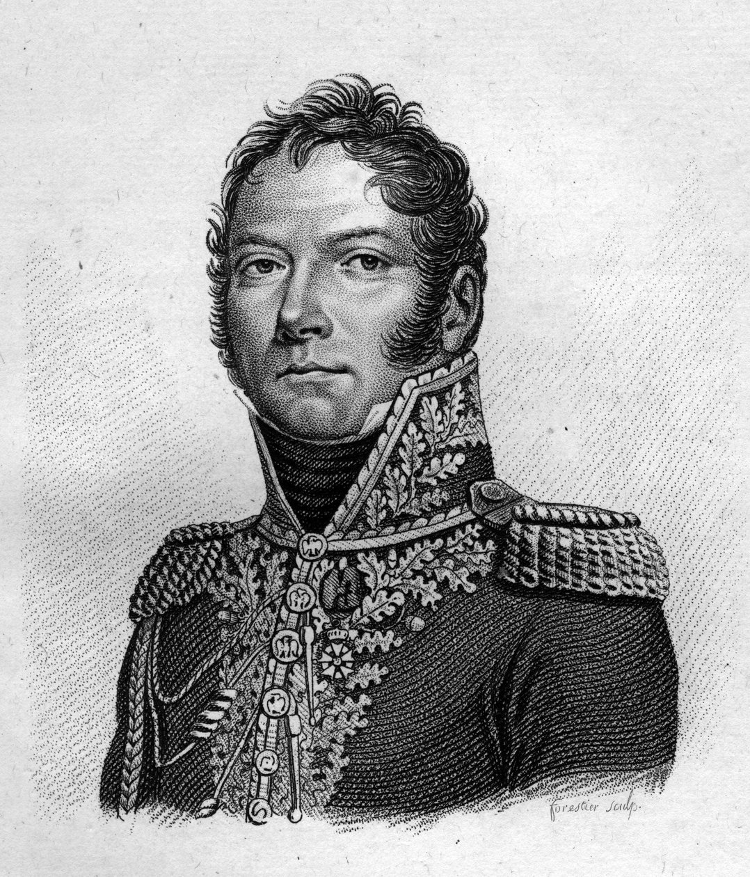 صورة لبول جان بابتيست بوريه دي مورفان (1777-1834) العميد - في "" صور الجنرالات الفرنسيين تضم انتصارات وغزوات الفرنسيين "". قبر أمبرواز تارديو عام 1818. مجموعة ستيلا. بواسطة أمبرواز تارديو