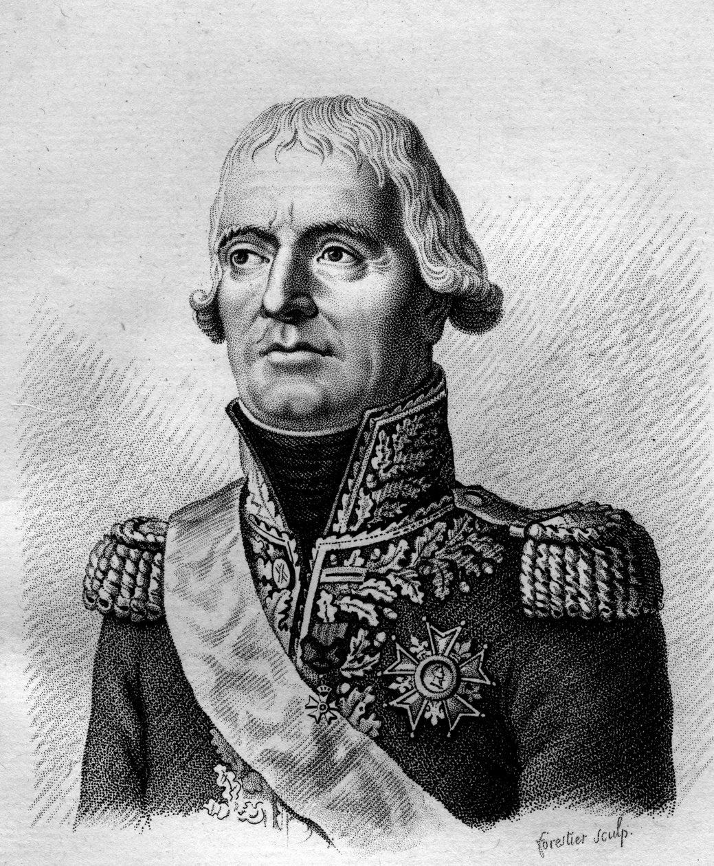 صورة جان ماتيو فيليبرت ، الكونت سيرورييه (1742-1819) ، - في "صور الجنرالات الفرنسيين تضم انتصارات وغزوات الفرنسيين". قبر أمبرواز تارديو عام 1818. مجموعة ستيلا. بواسطة أمبرواز تارديو