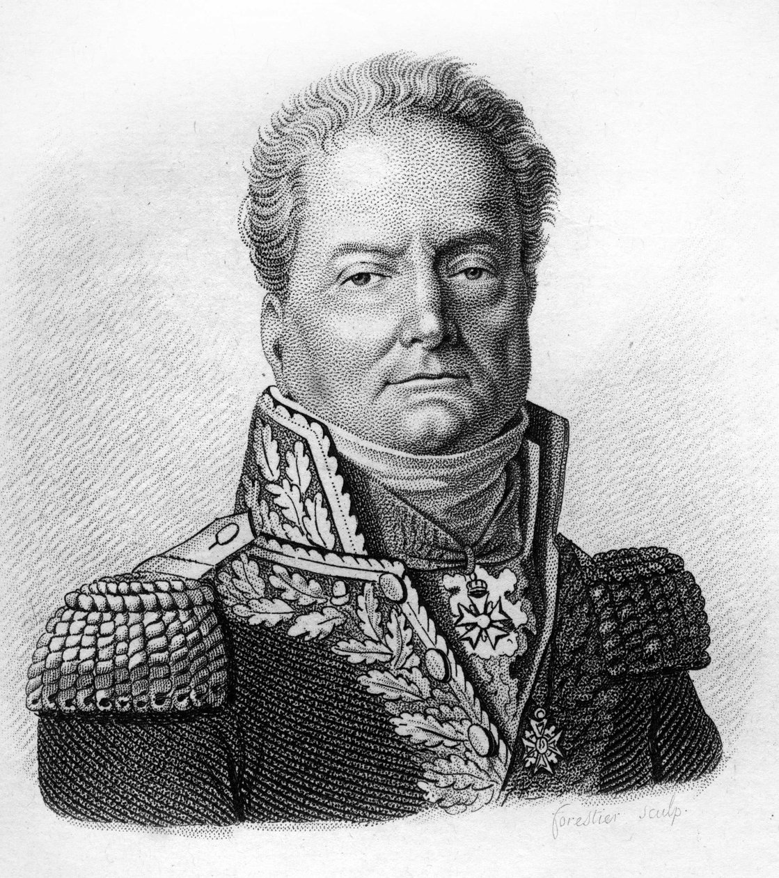 صورة بيير مارغارون (1765-1824) كان جنرالًا فرنسيًا أثناء الثورة والإمبراطوريات. - في "Portraits des generaux francais en suite les victoires et conquetes des Francais" " قبر أمبرواز تارديو عام 1818. مجموعة ستيلا. بواسطة أمبرواز تارديو