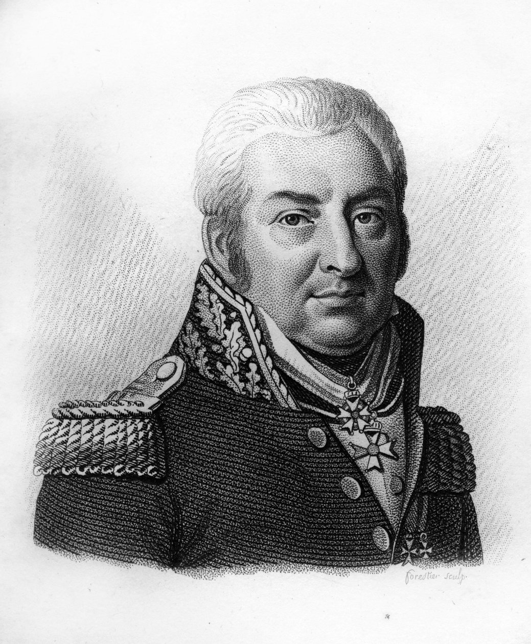 صورة للجنرال نيكولا أنطوان سانسون. 1756-1824. - في "صور الجنرالات الفرنسيين ضمن انتصارات وغزوات الفرنسيين". نقش بواسطة أمبرواز تارديو عام 1818. مجموعة ستيلا. بواسطة أمبرواز تارديو
