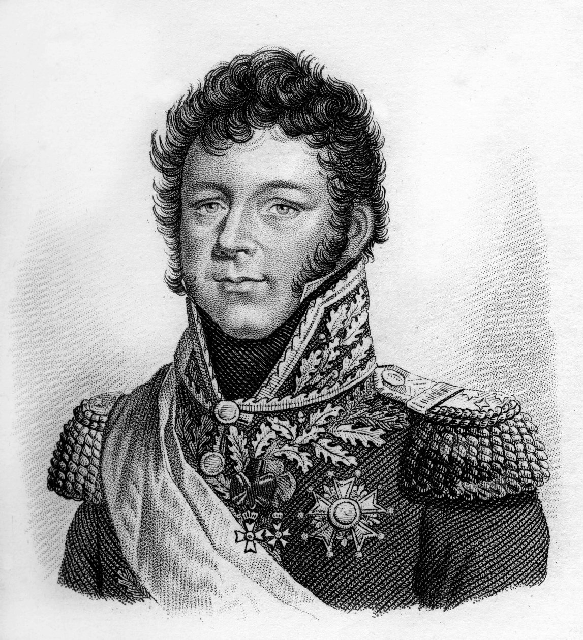 صورة للجنرال نيكولا جوزيف ميزون 1771-1840. - في "" صور الجنرالات الفرنسيين بعد انتصارات وغزوات الفرنسيين "". نقش بواسطة أمبرواز تارديو عام 1818. مجموعة ستيلا. بواسطة أمبرواز تارديو