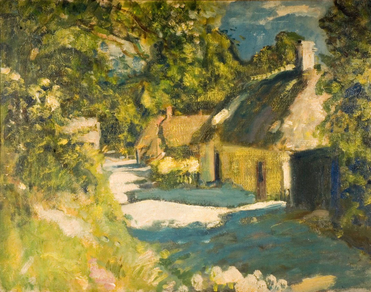 أكواخ في Aldbourne ، 1915. بواسطة أمبروز ماكيفوي