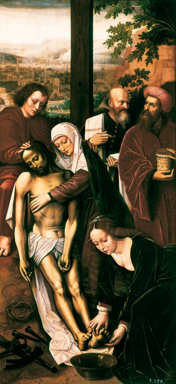 بييتا ، التفاصيل ، ج. 1528 (زيت على لوح) بواسطة أمبروسيوس بنسون