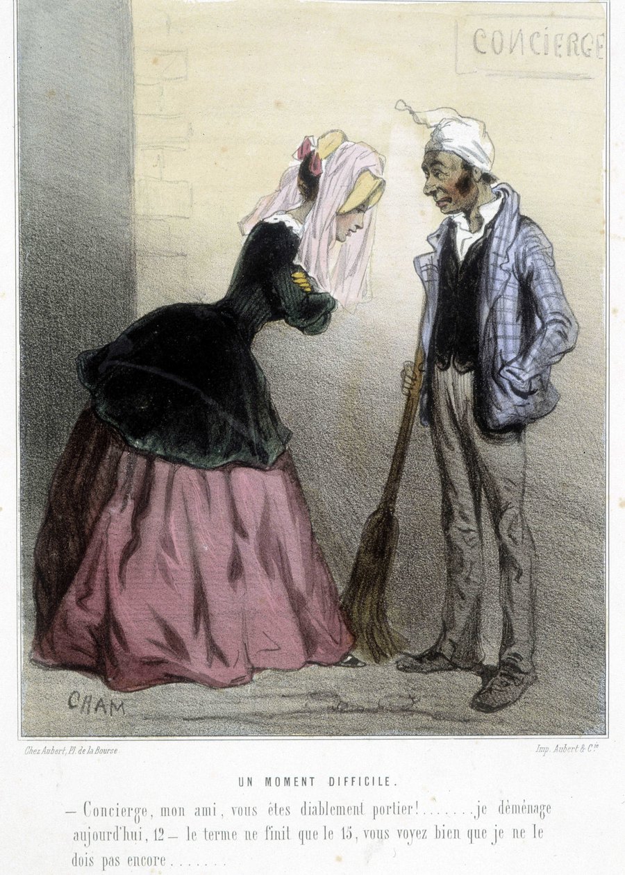 لحظة صعبة (الإيجار) - في "" Madeleines "بواسطة شام ، عدد 1870-1880 بواسطة أميدي دي نوي (شام)