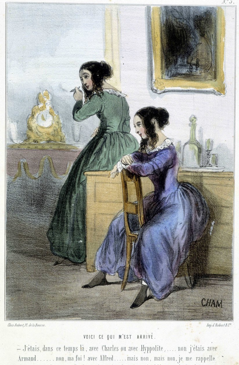 هذا ما حدث لي (محادثة عن مجلدات النساء) - في "" Madeleines "لشام ، v.1870-1880 بواسطة أميدي دي نوي (شام)