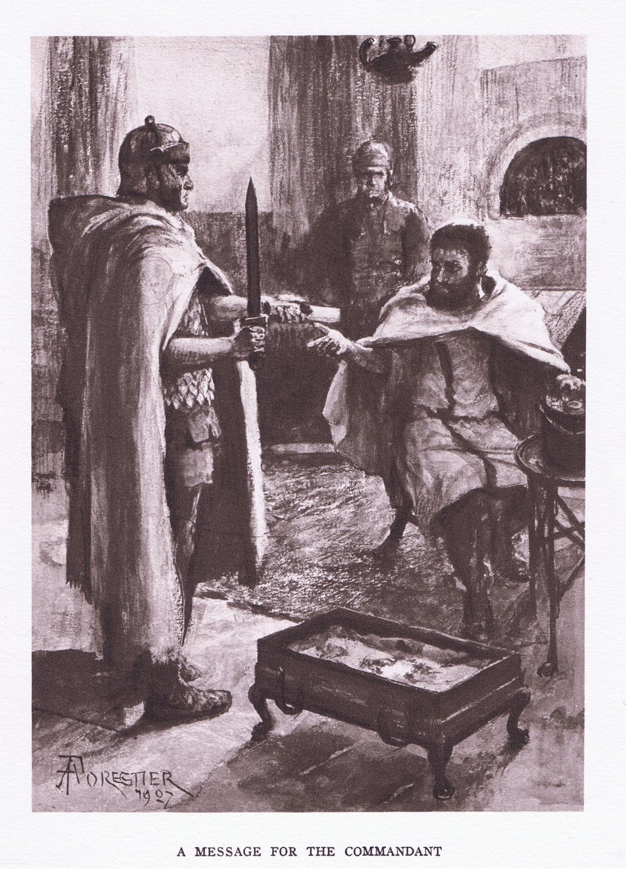 رسالة من الفاعل ، رسم توضيحي من الجندي الروماني ، 1928 بواسطة أميدي فوريستير