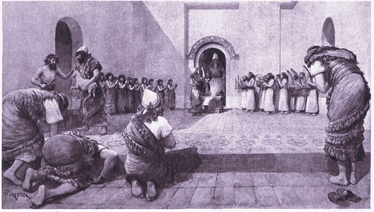 أمام مرقد القمر في أور عام 1925 بواسطة أميدي فوريستير