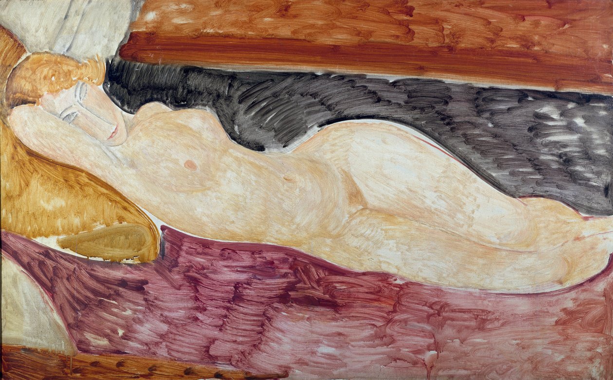 حفاضات عارية. لوحة بواسطة أميديو موديلياني (1884-1920) ، 1918. زيت على قماش. روما ، متحف الفن الحديث والمعاصر (روما ، المعرض الوطني للفن الحديث والمعاصر) بواسطة أميديو موديجلياني