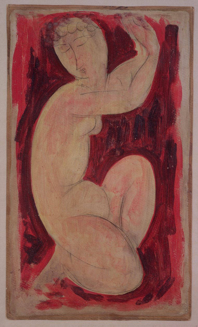 Red Caryatid ، 1913 (زيت ، درجة حرارة وتلوين على متن الطائرة) بواسطة أميديو موديجلياني