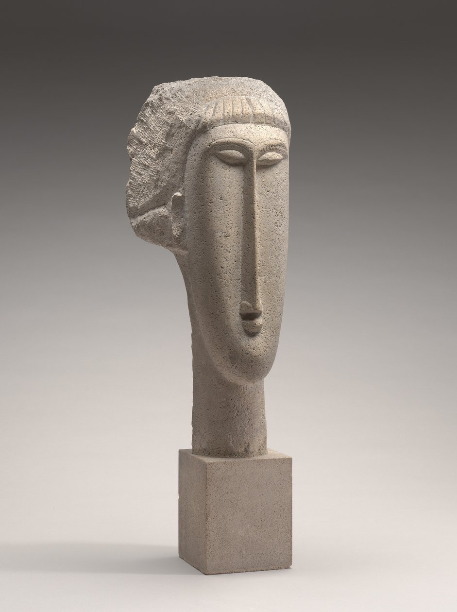 رأس امرأة ، c.1910-1911 (الحجر الجيري) بواسطة أميديو موديجلياني