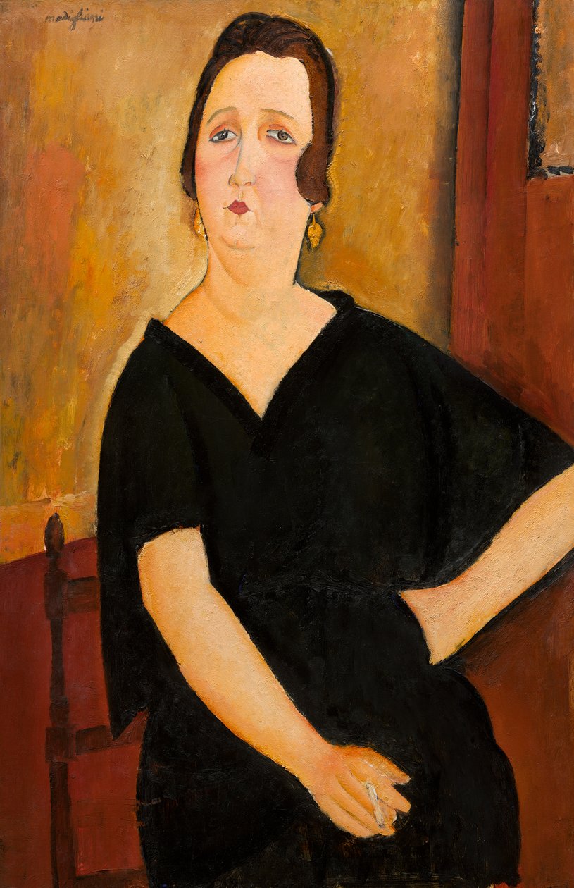 مدام أميدي (امرأة مع سيجارة) 1918 (زيت على قماش) بواسطة أميديو موديجلياني