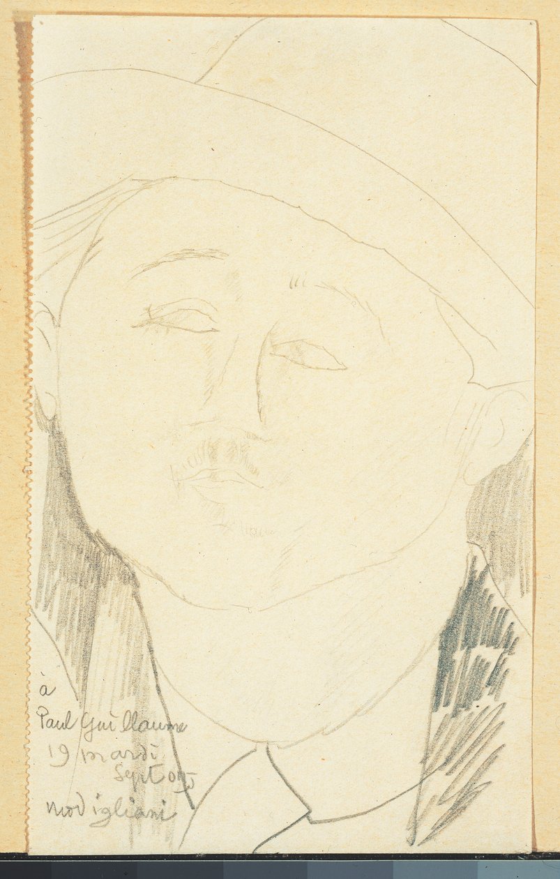 صورة لبول غيوم ، حوالي عام 1916 (قلم رصاص على ورق) بواسطة أميديو موديجلياني