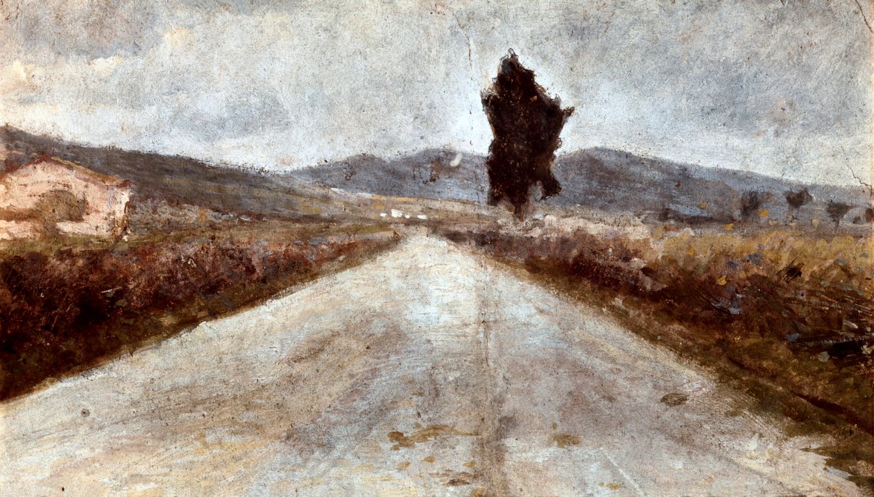 طريق توسكان. لوحة لأميديو موديلياني (1884-1920) بواسطة أميديو موديجلياني