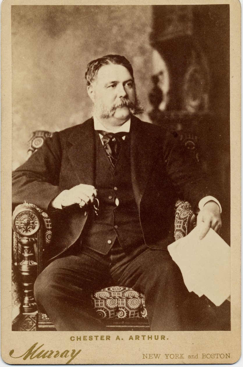 تشيستر آلان آرثر (1829-1886) ، الرئيس الحادي والعشرون للولايات المتحدة الأمريكية ، تصوير موراي من بوسطن (صورة زخرفية) بواسطة مصور أمريكي