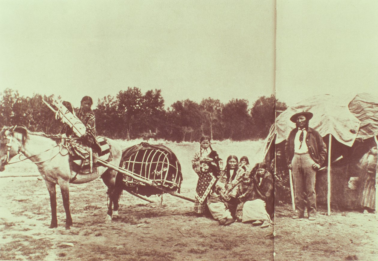 شايان هنود أثناء التنقل ، 1878 بواسطة مصور أمريكي