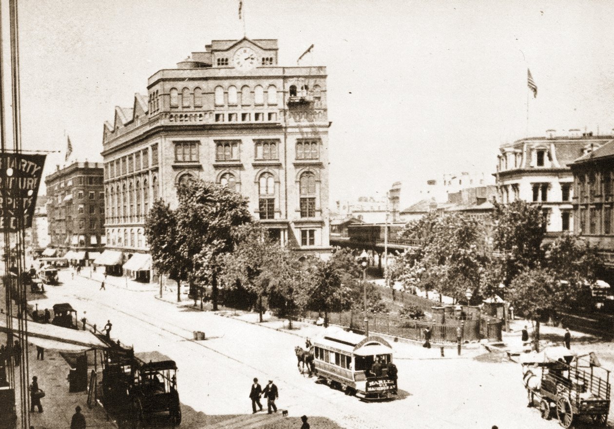 كوبر بارك ومبنى كوبر يونيون ، مدينة نيويورك ، 1893 بواسطة مصور أمريكي