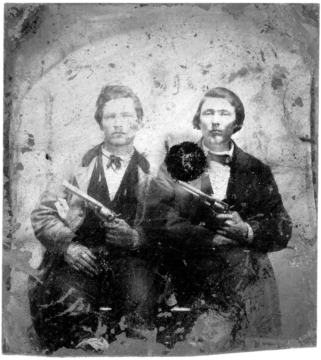 جيسي وفرانك جيمس ، 1866-76 بواسطة مصور أمريكي