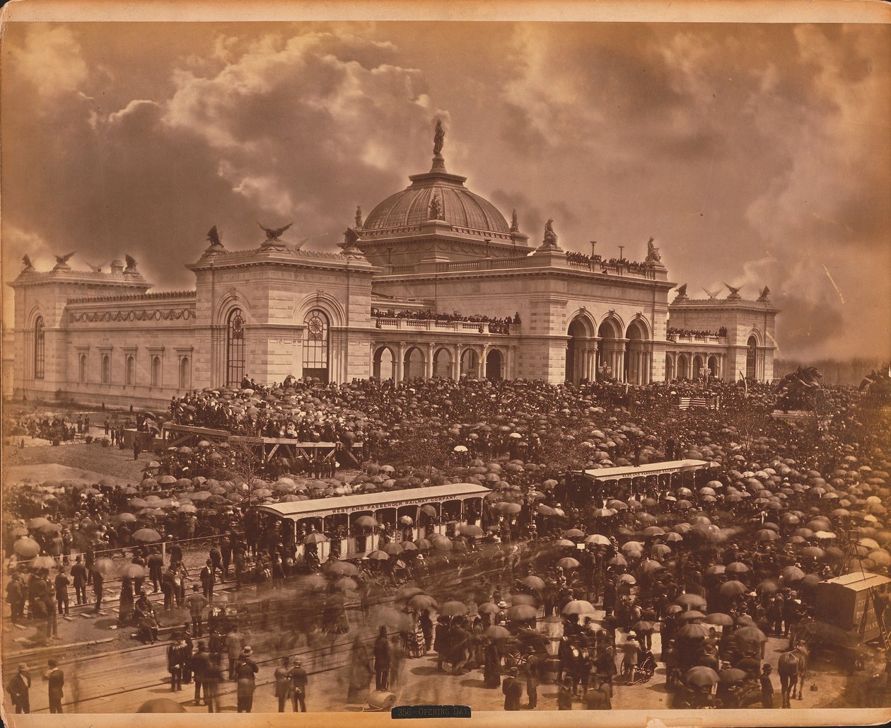 يوم الافتتاح: الخطيبون ، 1876 (طبعة زخرفية) بواسطة مصور أمريكي