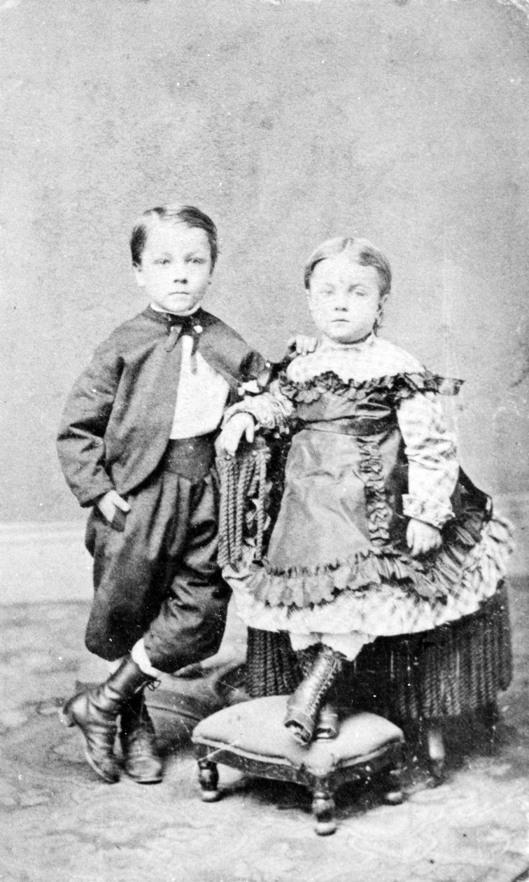 صورة لأخ وأخت ، 1860 بواسطة مصور أمريكي