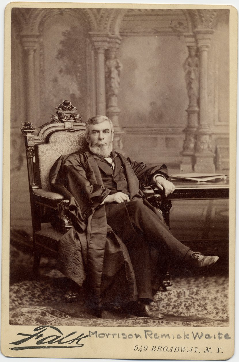 ريميك موريسون وايت (1816-1888) ، رئيس قضاة الولايات المتحدة الأمريكية ؛ تصوير بنيامين فالك ، نيويورك (ألبوم زلالي) بواسطة مصور أمريكي