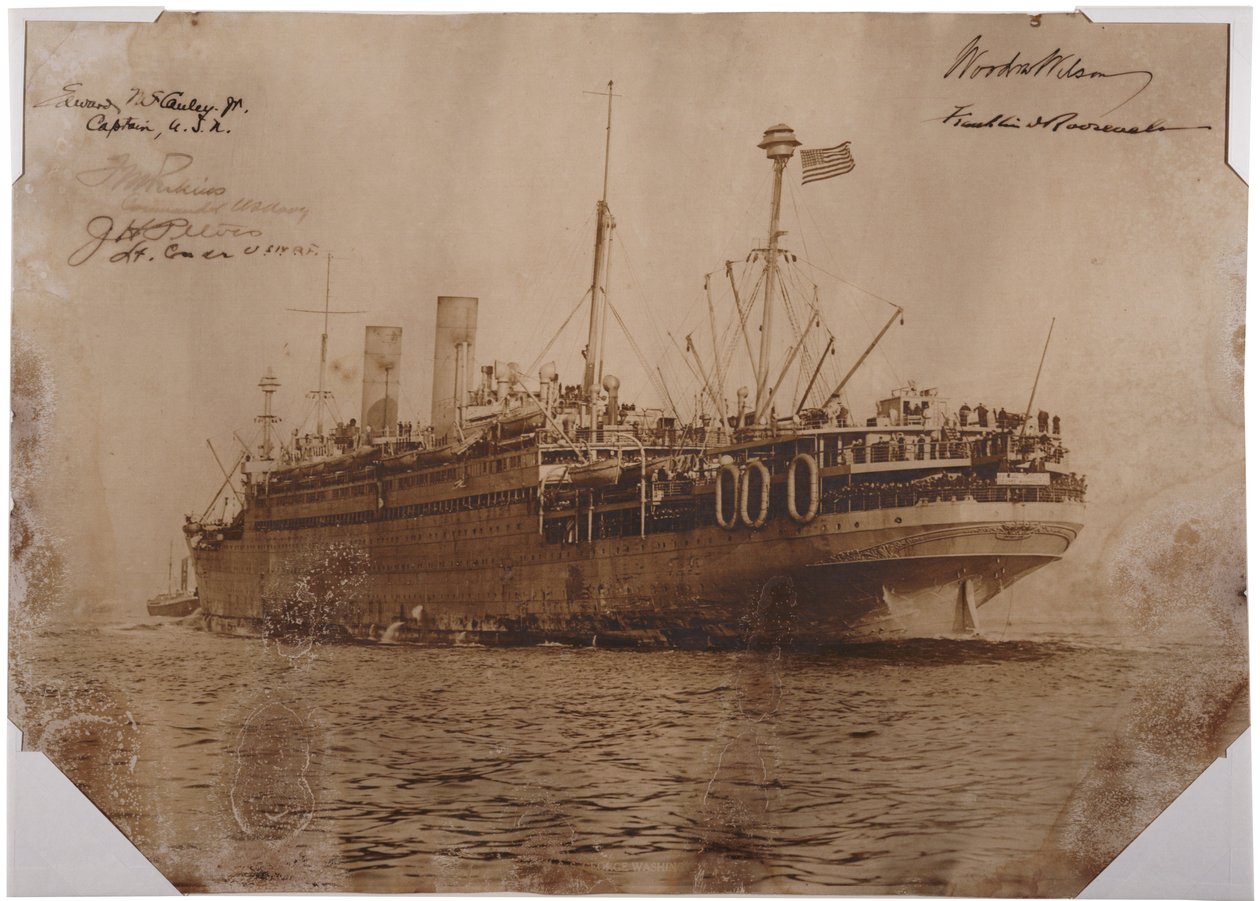 يو إس إس جورج واشنطن ، c.1918 (صورة بني داكن) بواسطة مصور أمريكي