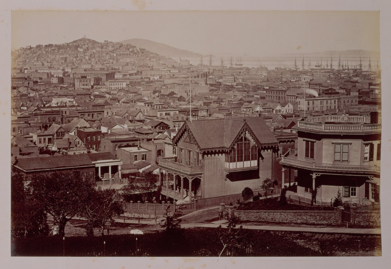 منظر لسان فرانسيسكو ، c.1875 (طبعة زخرفية) بواسطة مصور أمريكي