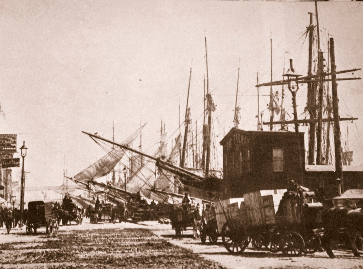 West St.، New York، 1870s (بني داكن) بواسطة مصور أمريكي