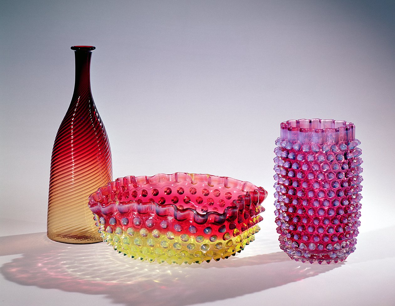 زجاجة Amberina ، شركة New England Glass Company ، 1885 بواسطة المدرسة الأمريكية
