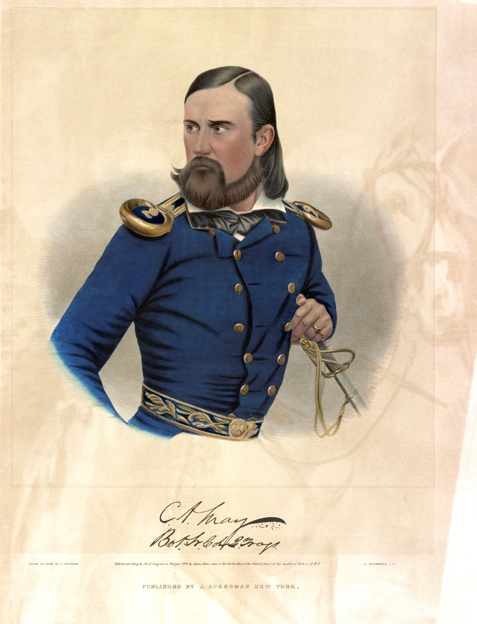CA مايو ، حانة. 1848 (الطباعة الحجرية الملونة) بواسطة المدرسة الأمريكية