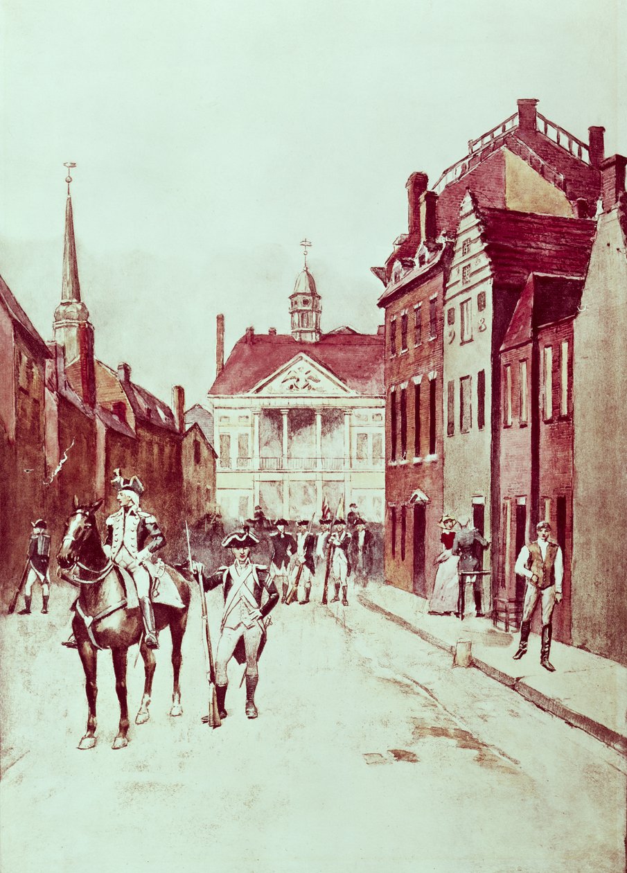 العقيد والخاص ، أول مشاة قارية رود آيلاند ، الجيش الأمريكي ، 1782-96 بواسطة المدرسة الأمريكية