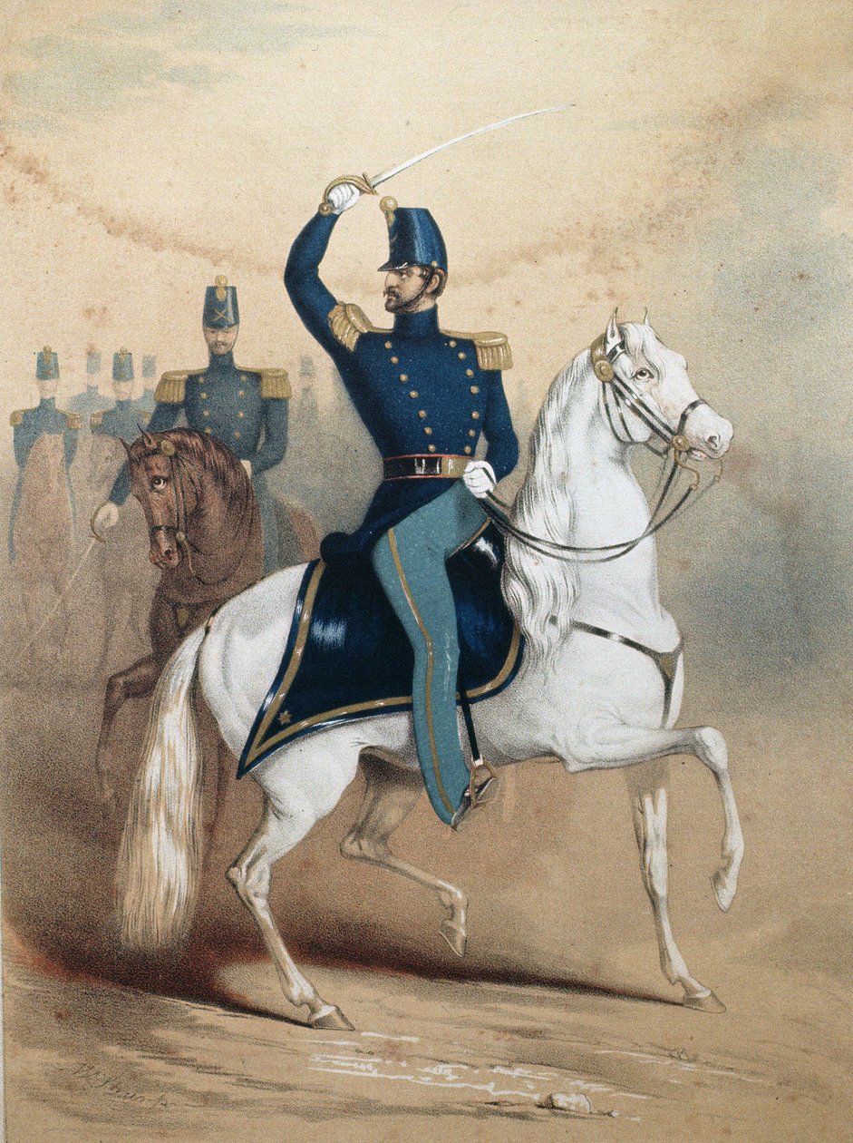 غلاف ورقة أغنية موسيقي لـ Boston Light Dragoons بواسطة المدرسة الأمريكية
