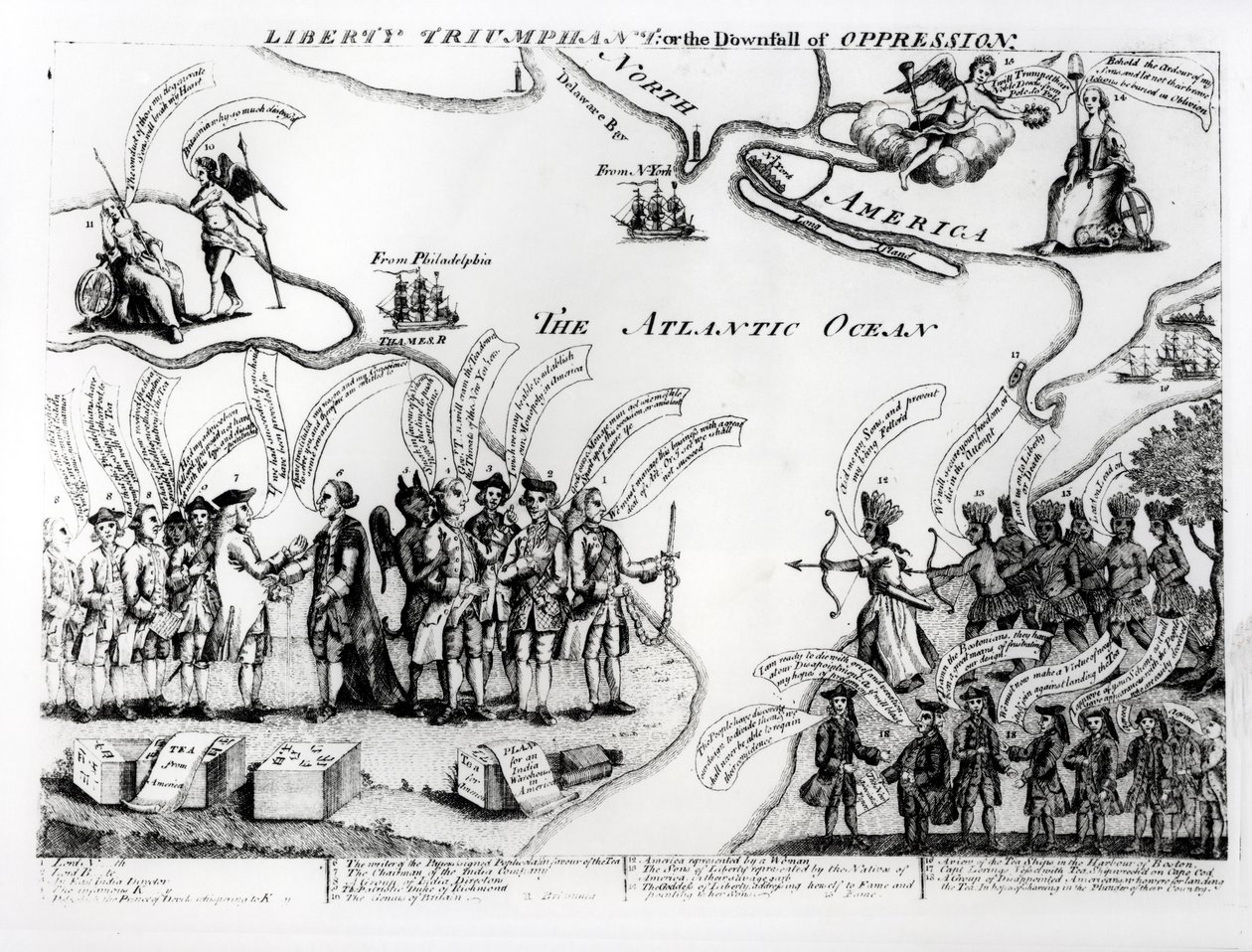 انتصار الحرية ، أو سقوط الاضطهاد ، 1773 بواسطة المدرسة الأمريكية