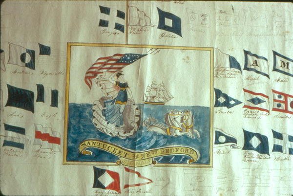 إشارات New Bedford و Nantucket Ship (مرحاض على ورق) بواسطة المدرسة الأمريكية