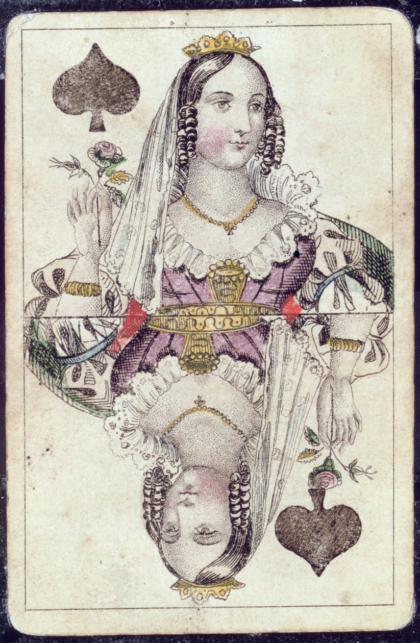بطاقة اللعب: Queen of Spades بواسطة المدرسة الأمريكية