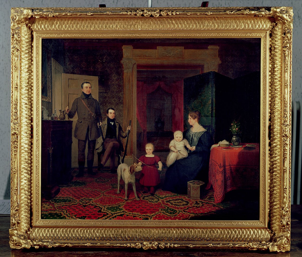 صورة لعائلة فان كورتلاند ، c.1830 (زيت) بواسطة المدرسة الأمريكية