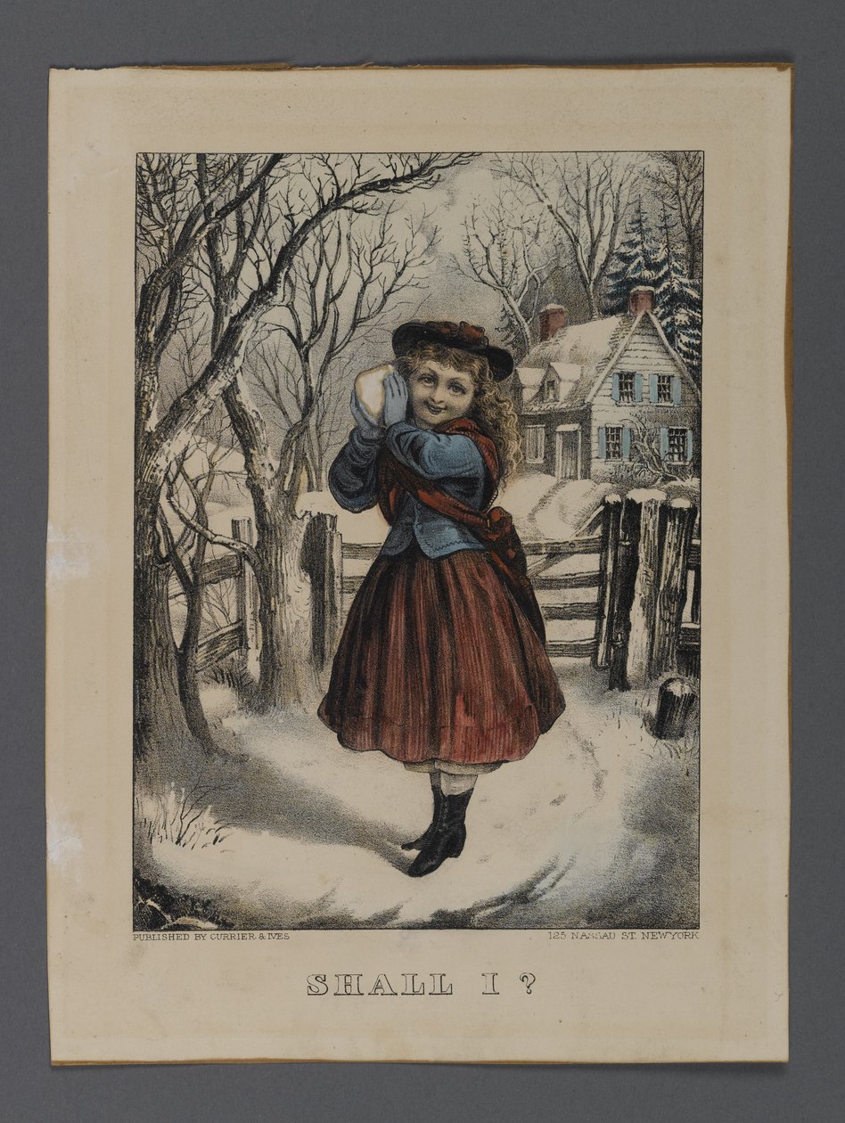 هل أنا؟ ، نشرته Currier & Ives ، نيويورك (ليثو ملون) بواسطة المدرسة الأمريكية