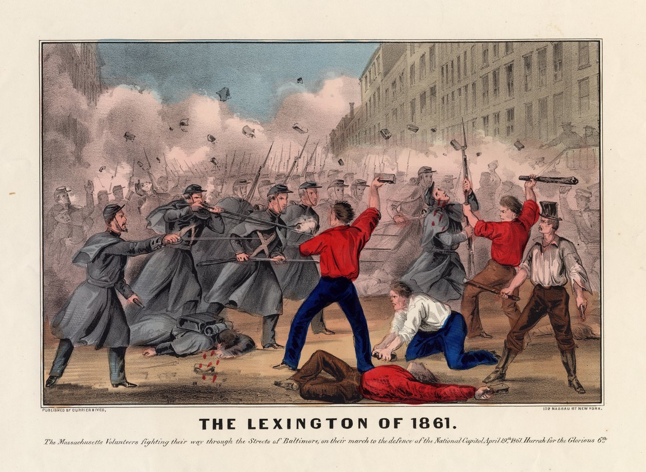 ليكسينغتون عام 1861 ، حانة. بواسطة Currier & Ives ، c.1861 بواسطة المدرسة الأمريكية