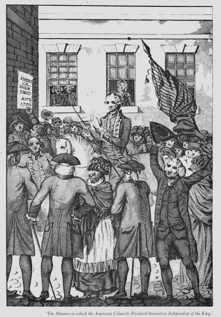 الطريقة التي أعلن فيها المستعمرون الأمريكيون أنفسهم مستقلين عن الملك ، 1776 بواسطة المدرسة الأمريكية